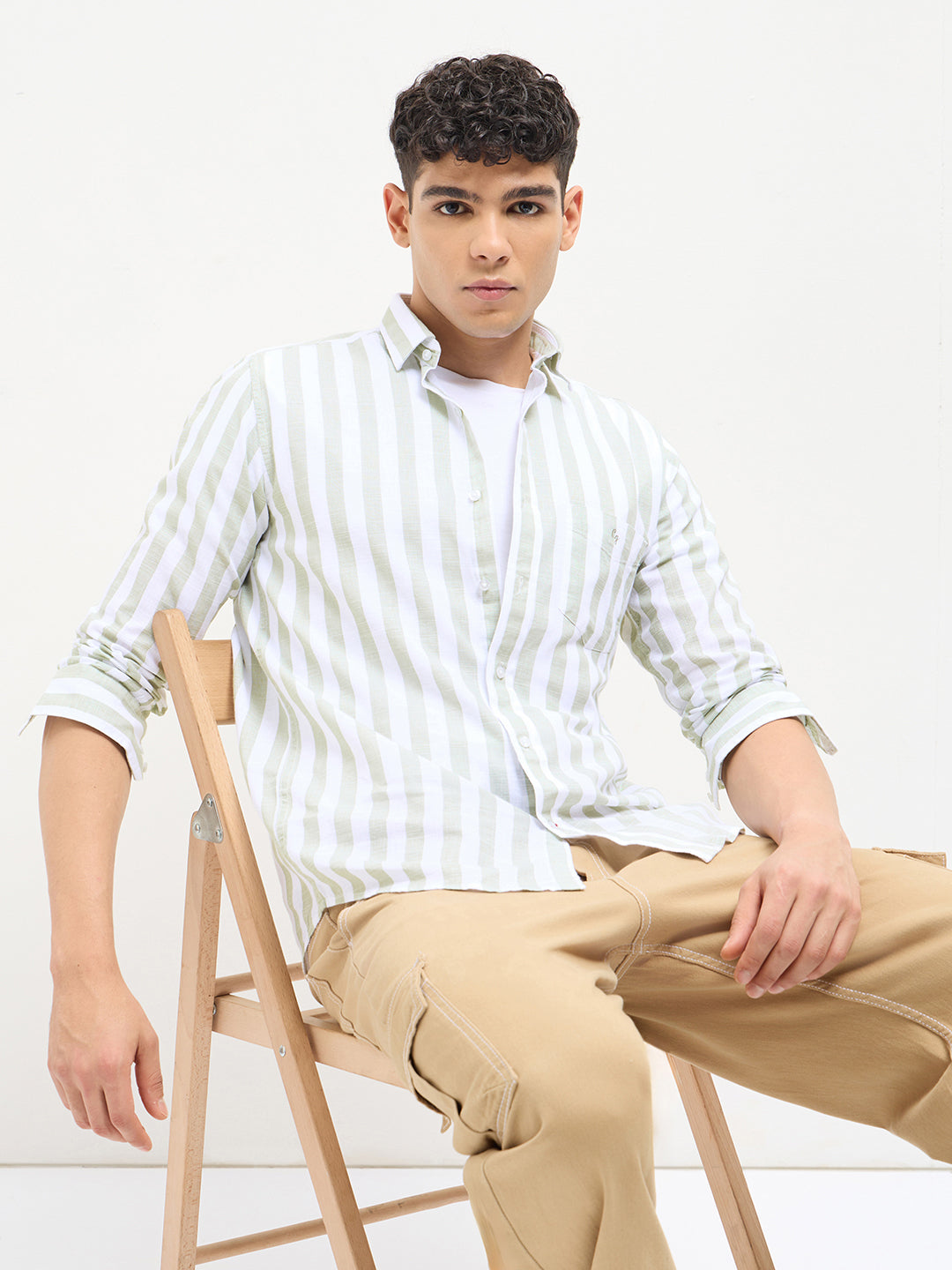 Grey Stripes Casual Shirt