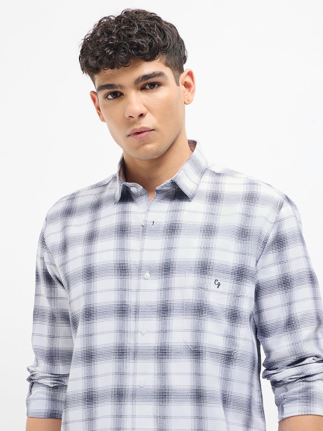 Black Checked Casual Shirt