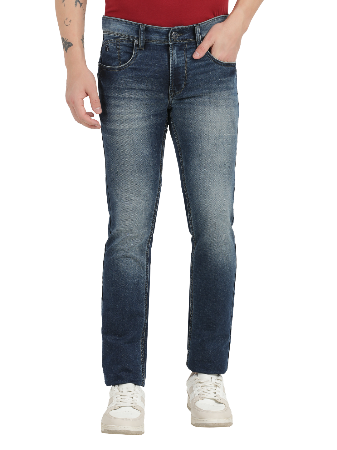 Indigo Blue Faded Skinny Fit Jeans