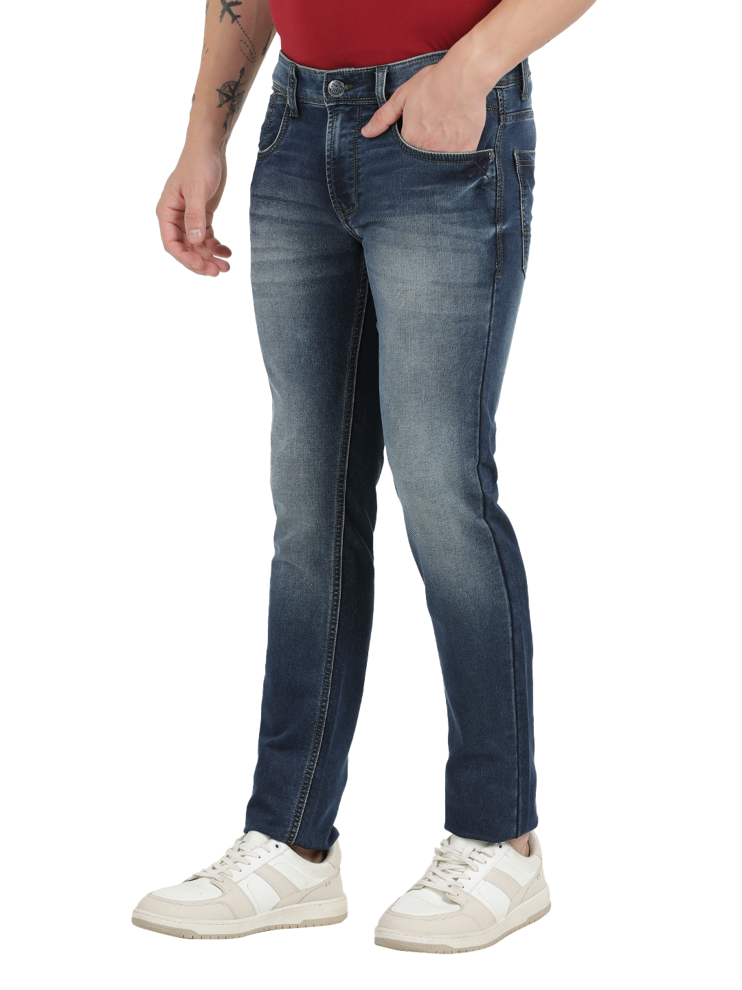 Indigo Blue Faded Skinny Fit Jeans