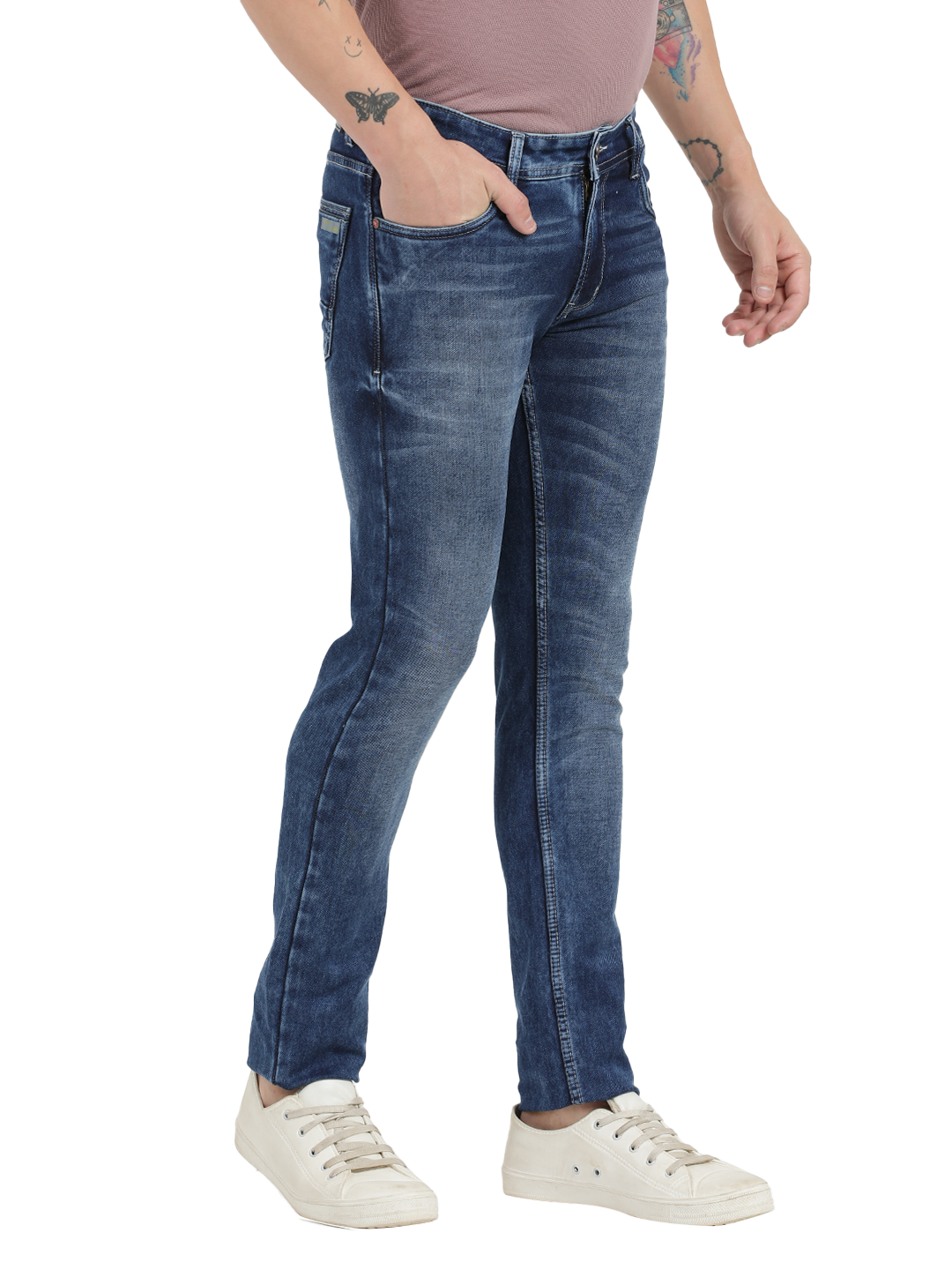 Blue Faded Skinny Fit Jeans