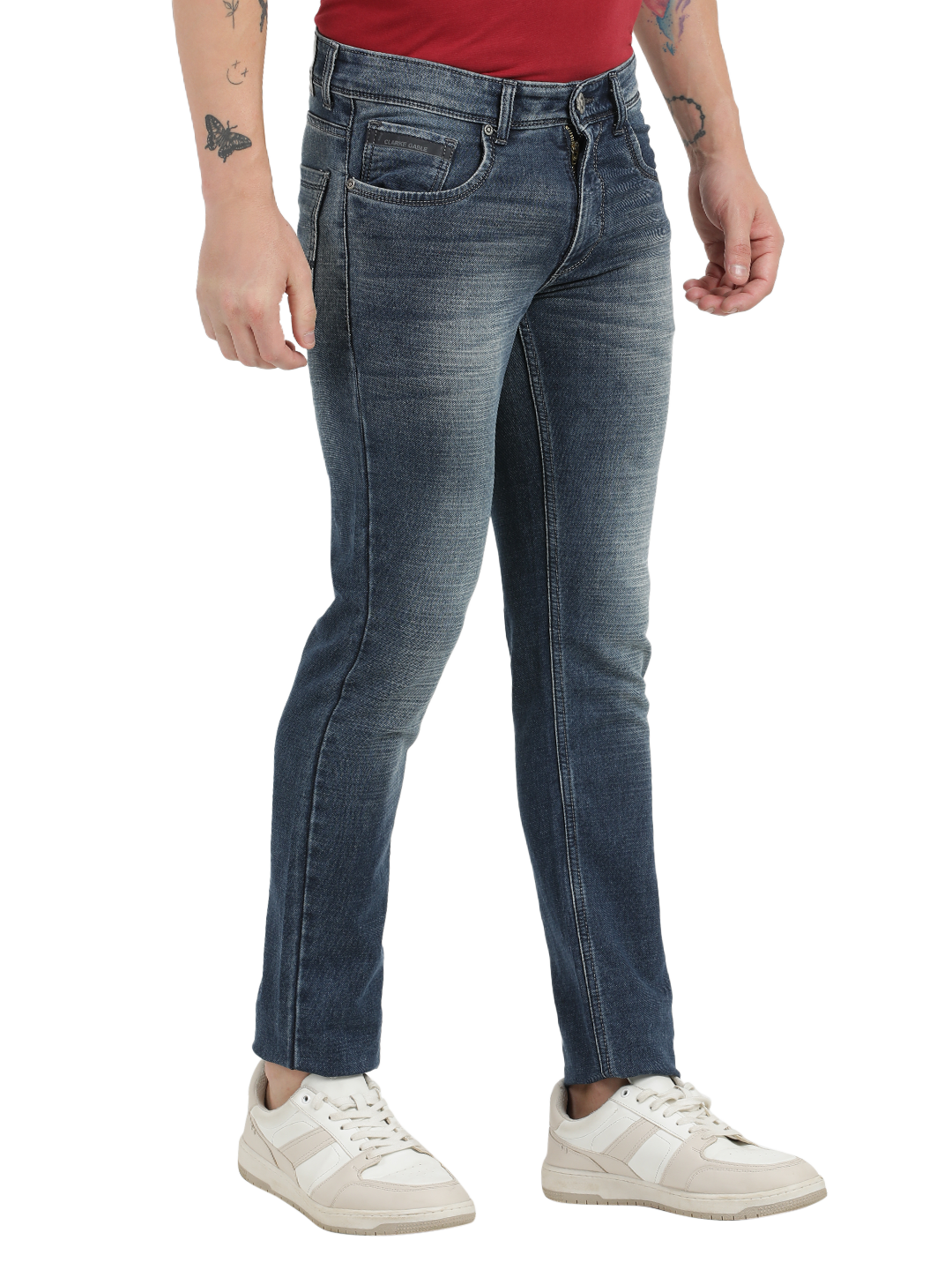 Medium Blue Faded Skinny Fit Jeans
