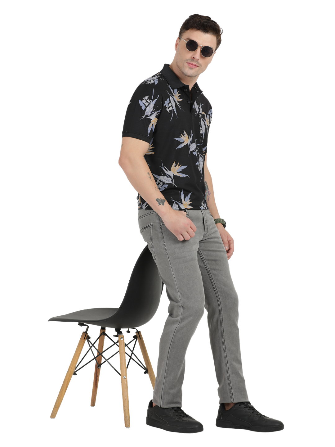 Grey Skiiny Fit Jeans