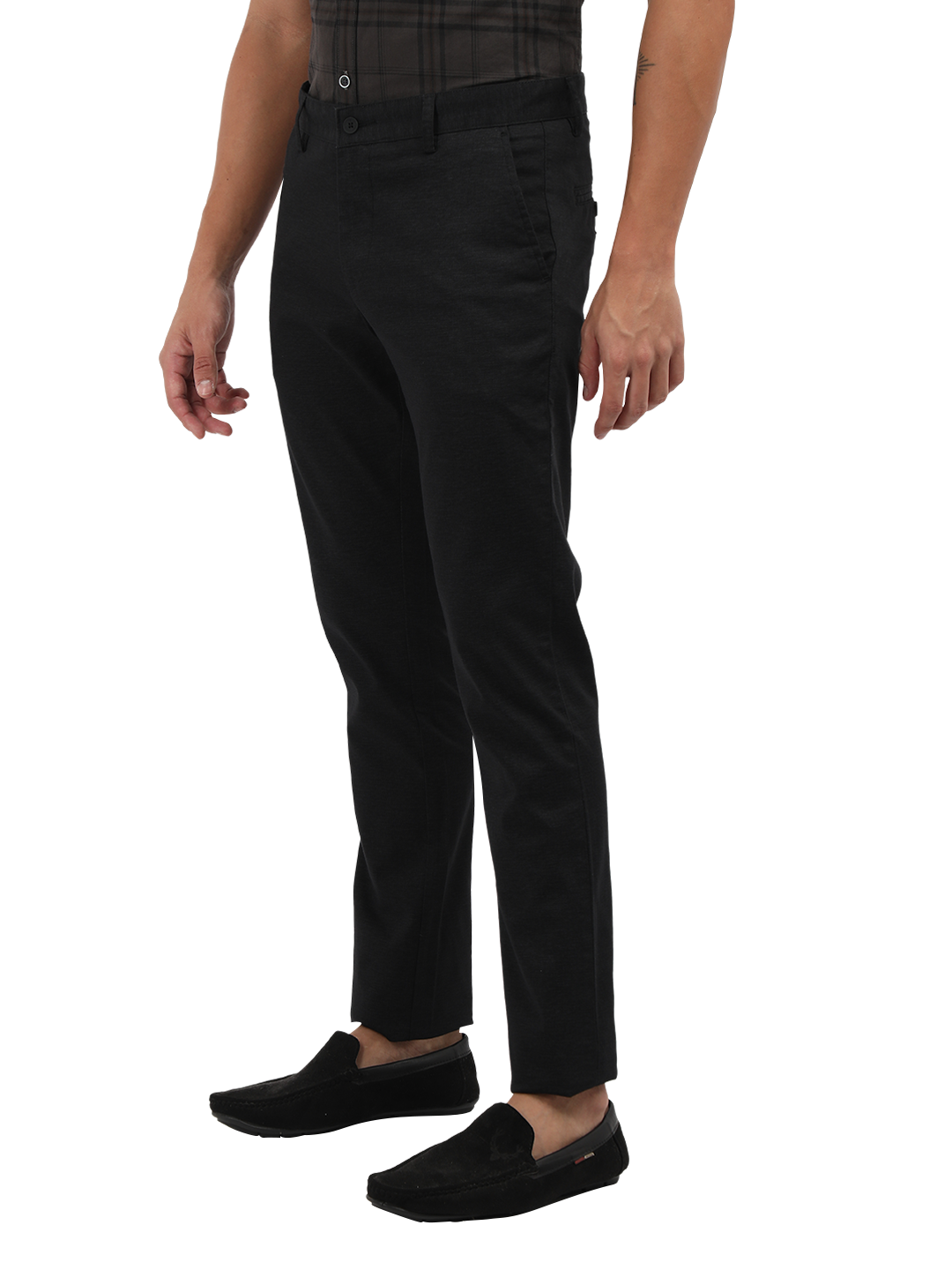 Black Custom Fit Trousers