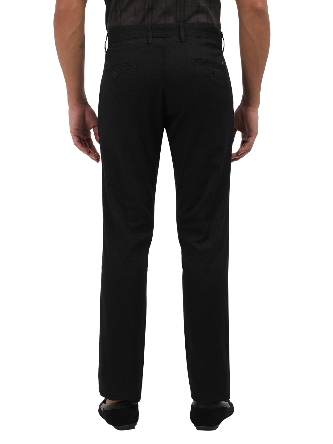Black Custom Fit Trousers