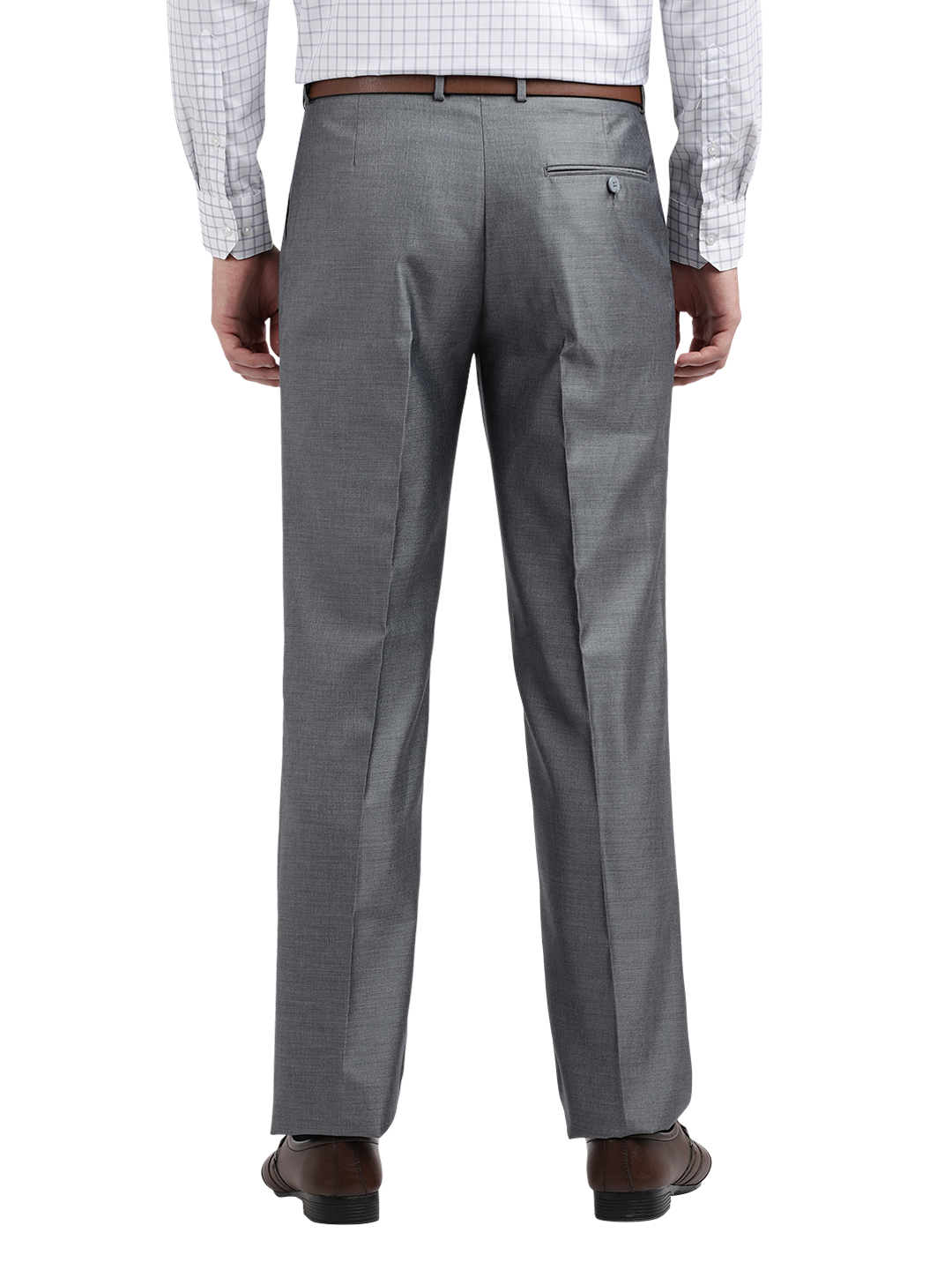 Model wearing Clarke Gable's Light Grey Relax Fit Trousers in a casual setting