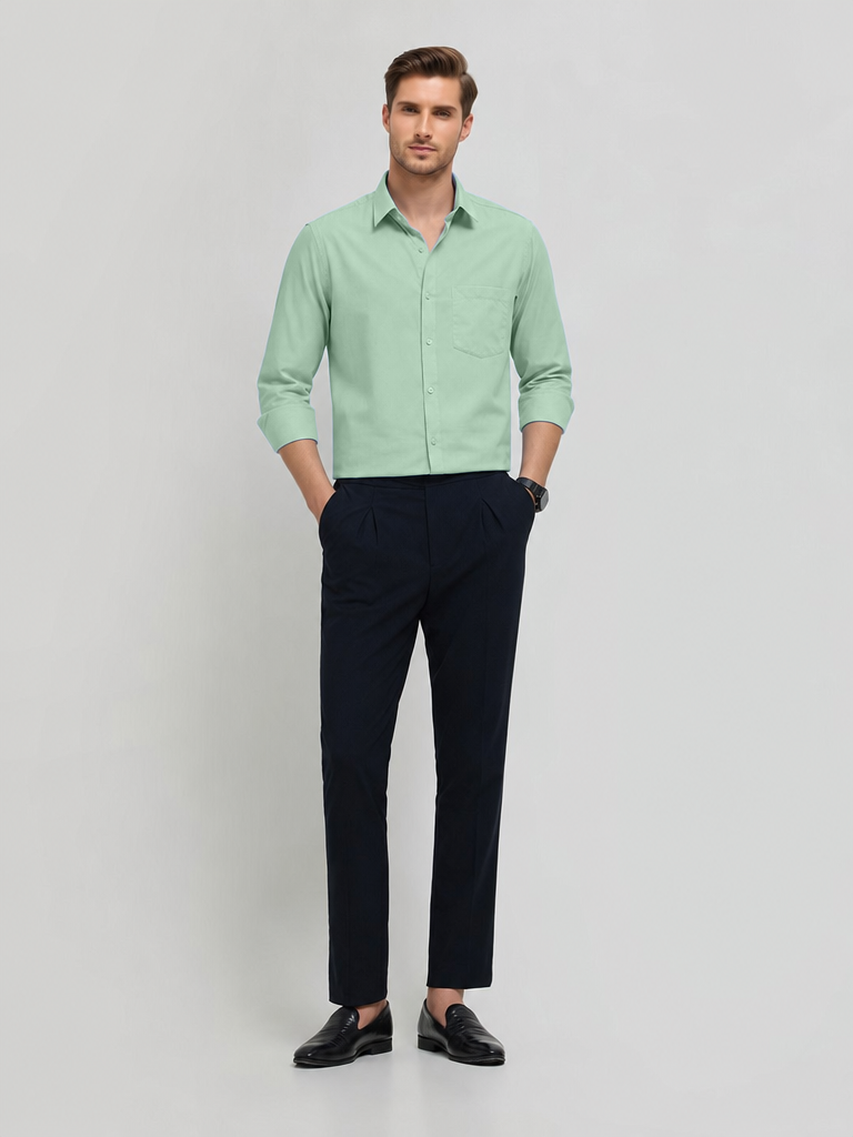 Light Mint Plain Formal Shirt