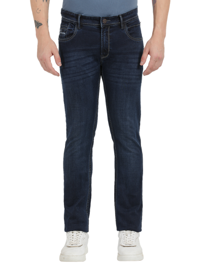 Dark Blue Faded Skinny Fit Jeans