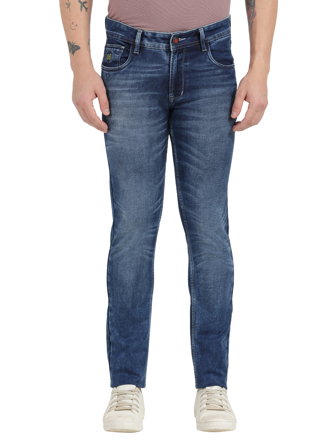 Blue Faded Skinny Fit Jeans