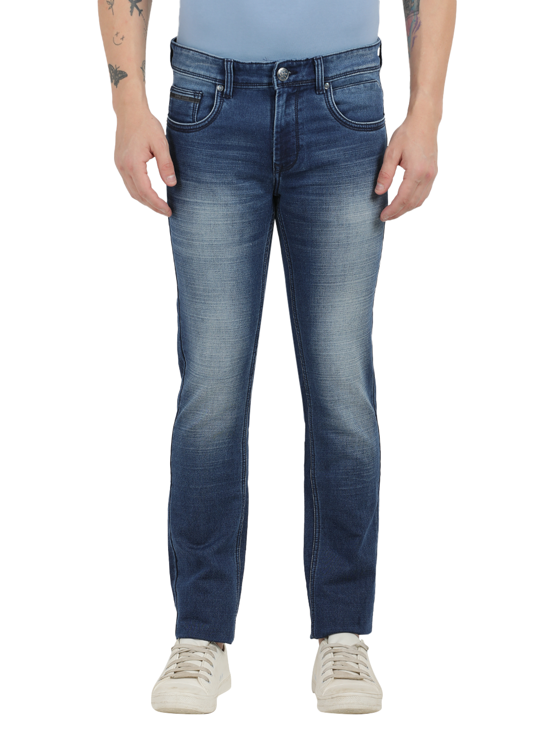 Admiral Blue Faded Skinny Fit Jeans