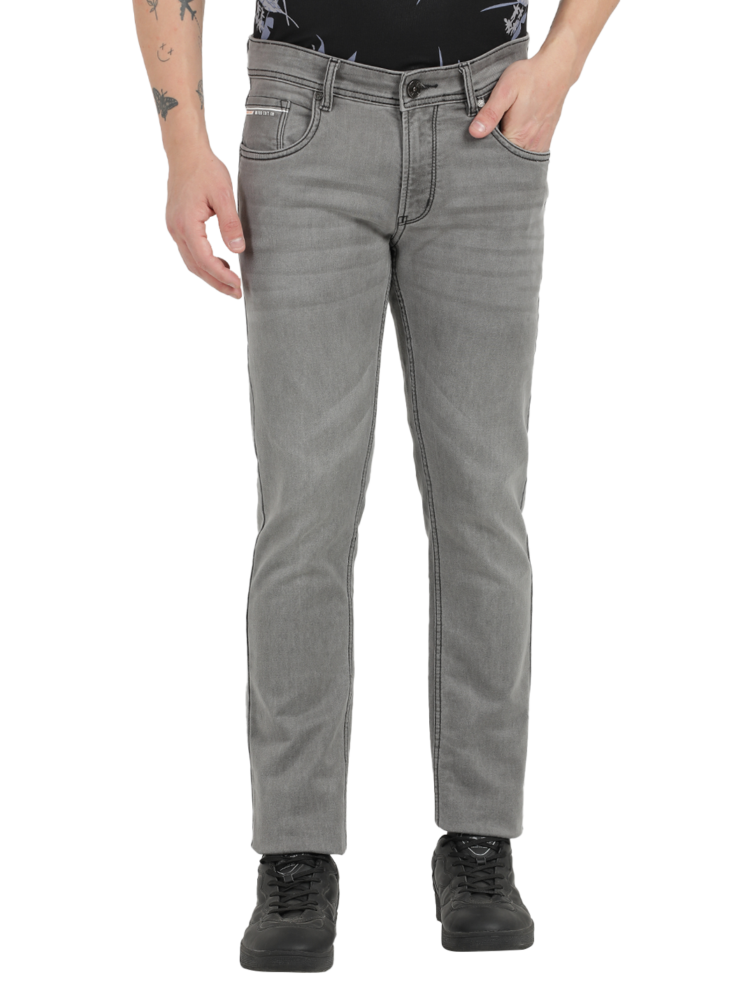 Grey Skiiny Fit Jeans