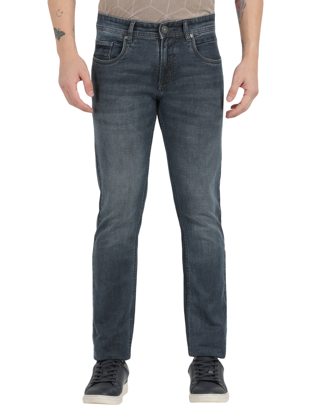 Midnight Black Faded Skinny Fit Jeans
