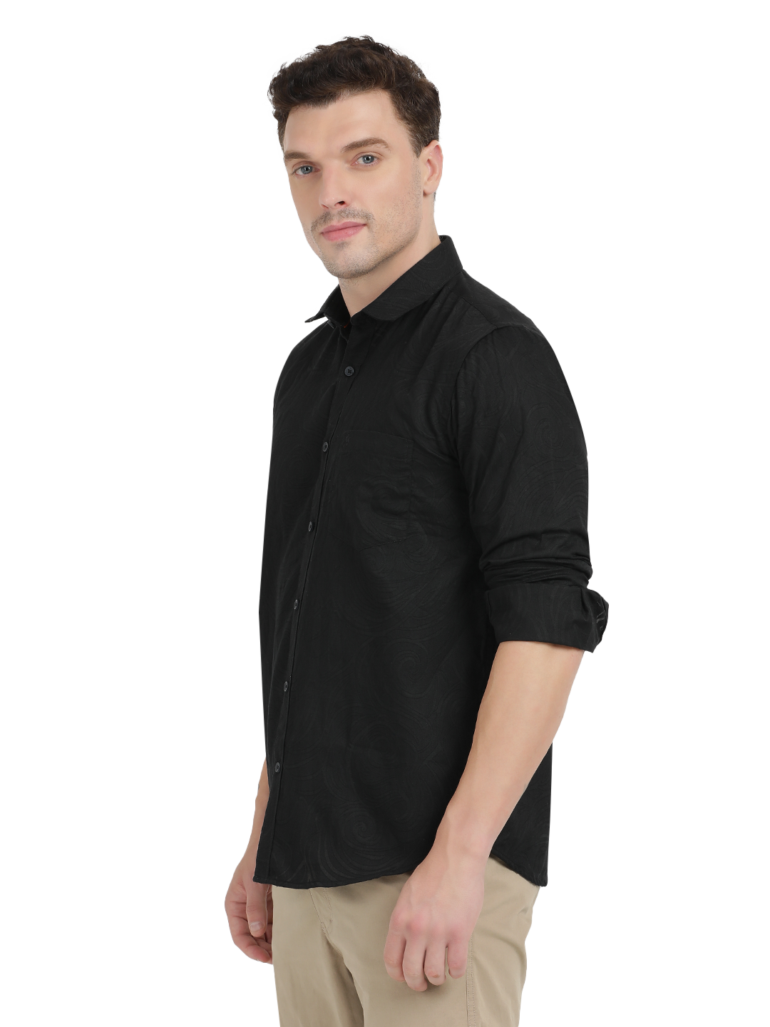 Black Printed Casual Shirt