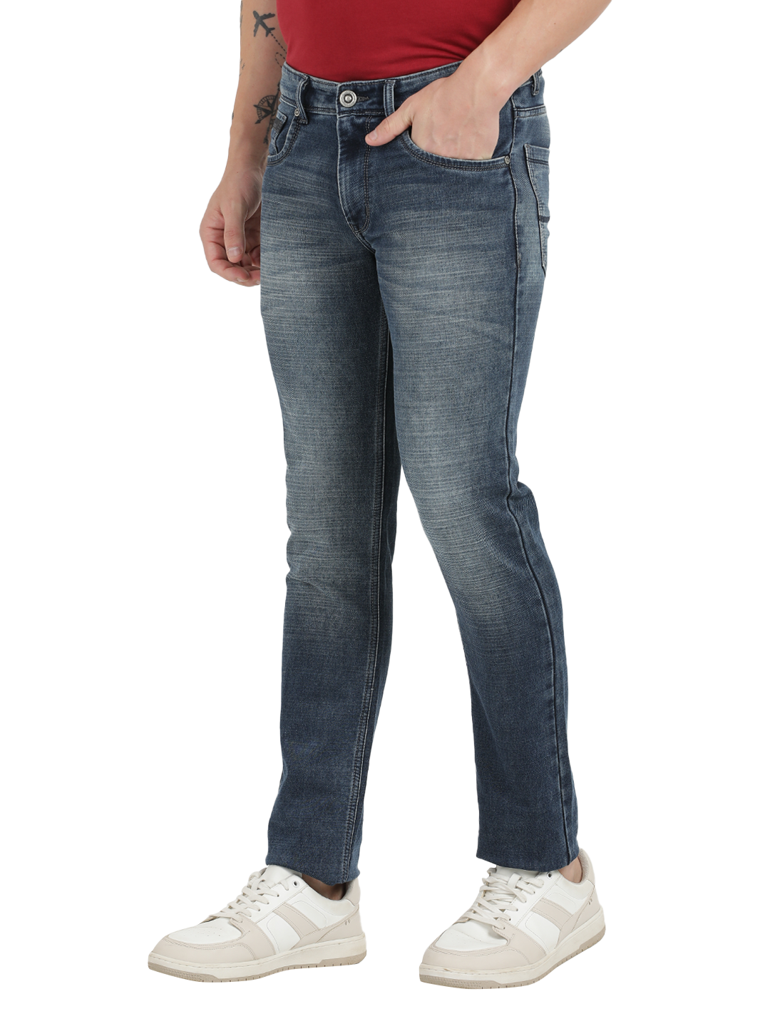 Medium Blue Faded Skinny Fit Jeans