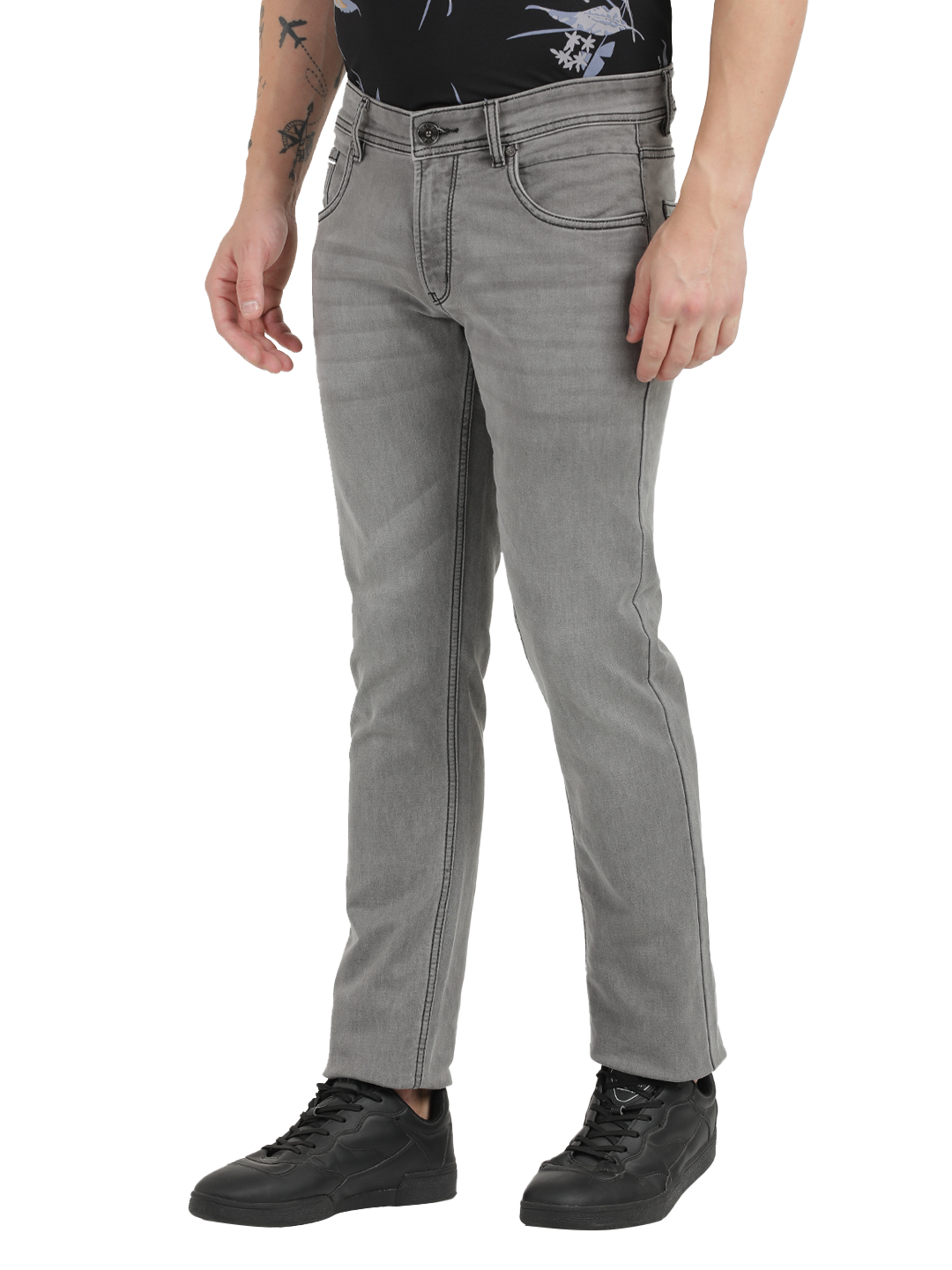 Grey Skiiny Fit Jeans