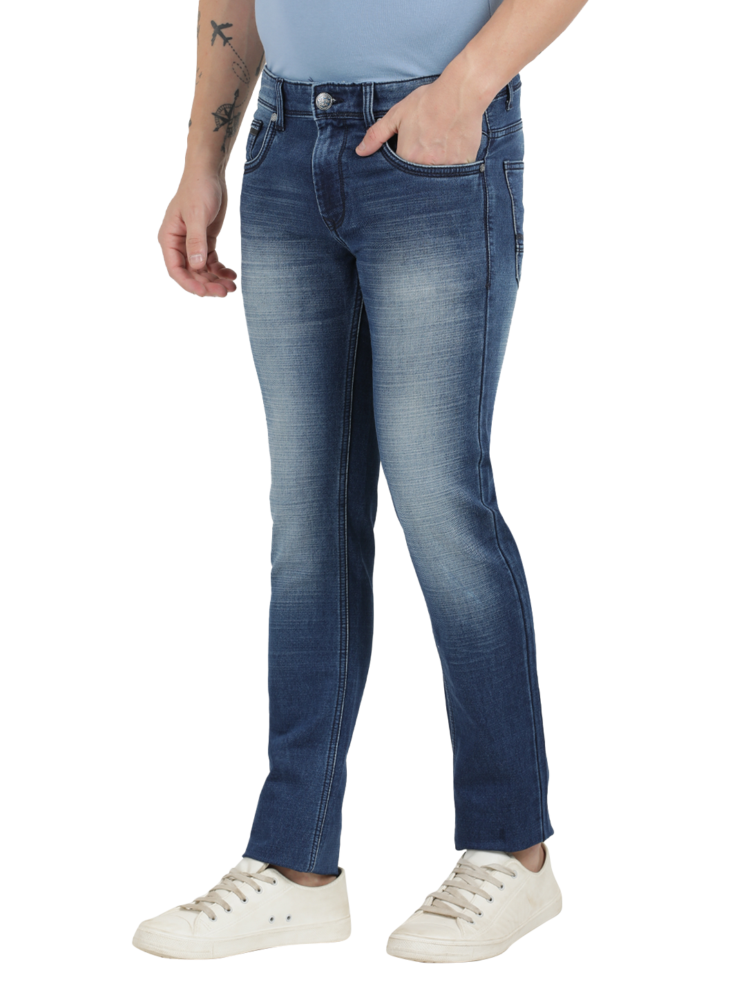 Admiral Blue Faded Skinny Fit Jeans