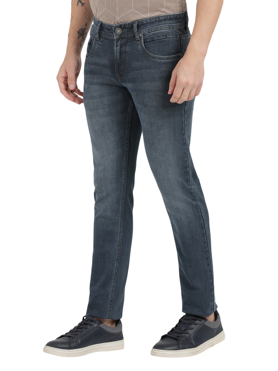Midnight Black Faded Skinny Fit Jeans