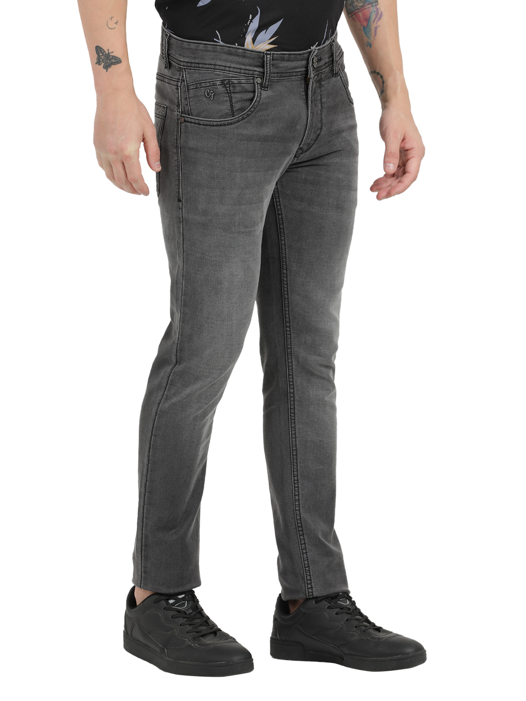 Light Black Faded Skinny Fit Jeans