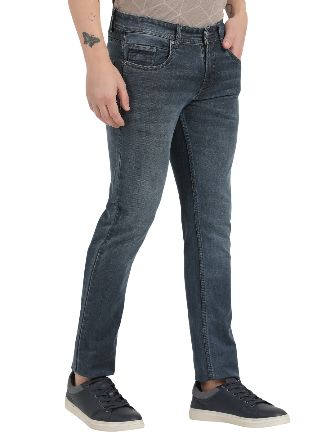 Midnight Black Faded Skinny Fit Jeans