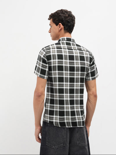 Black Checked Casual Shirt