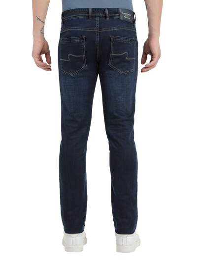 Dark Blue Faded Skinny Fit Jeans