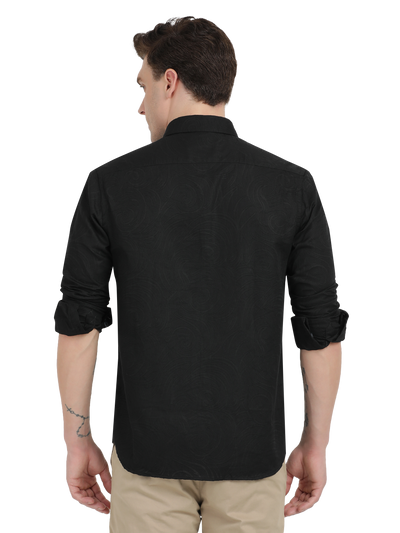 Black Printed Casual Shirt