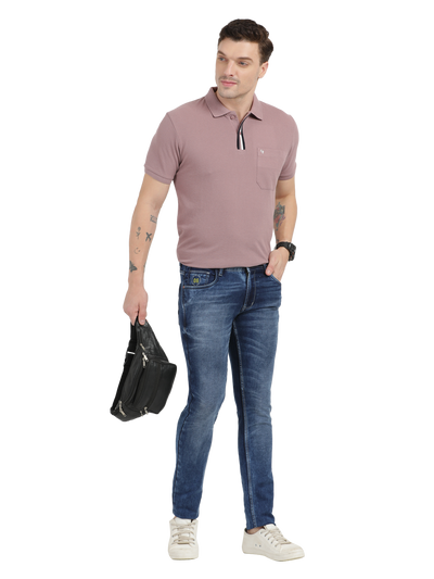 Blue Faded Skinny Fit Jeans