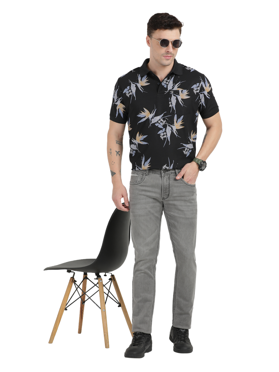 Grey Skiiny Fit Jeans