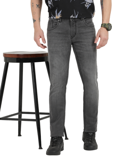 Light Black Faded Skinny Fit Jeans