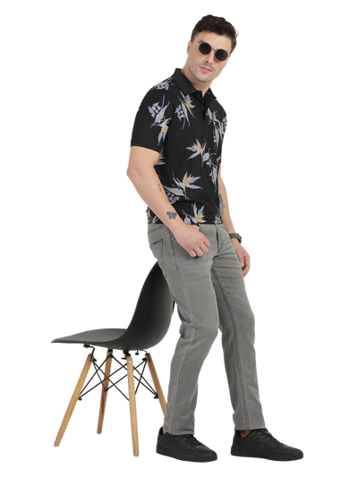 Grey Skiiny Fit Jeans