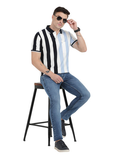 Steel Blue Faded Skinny Fit Jeans