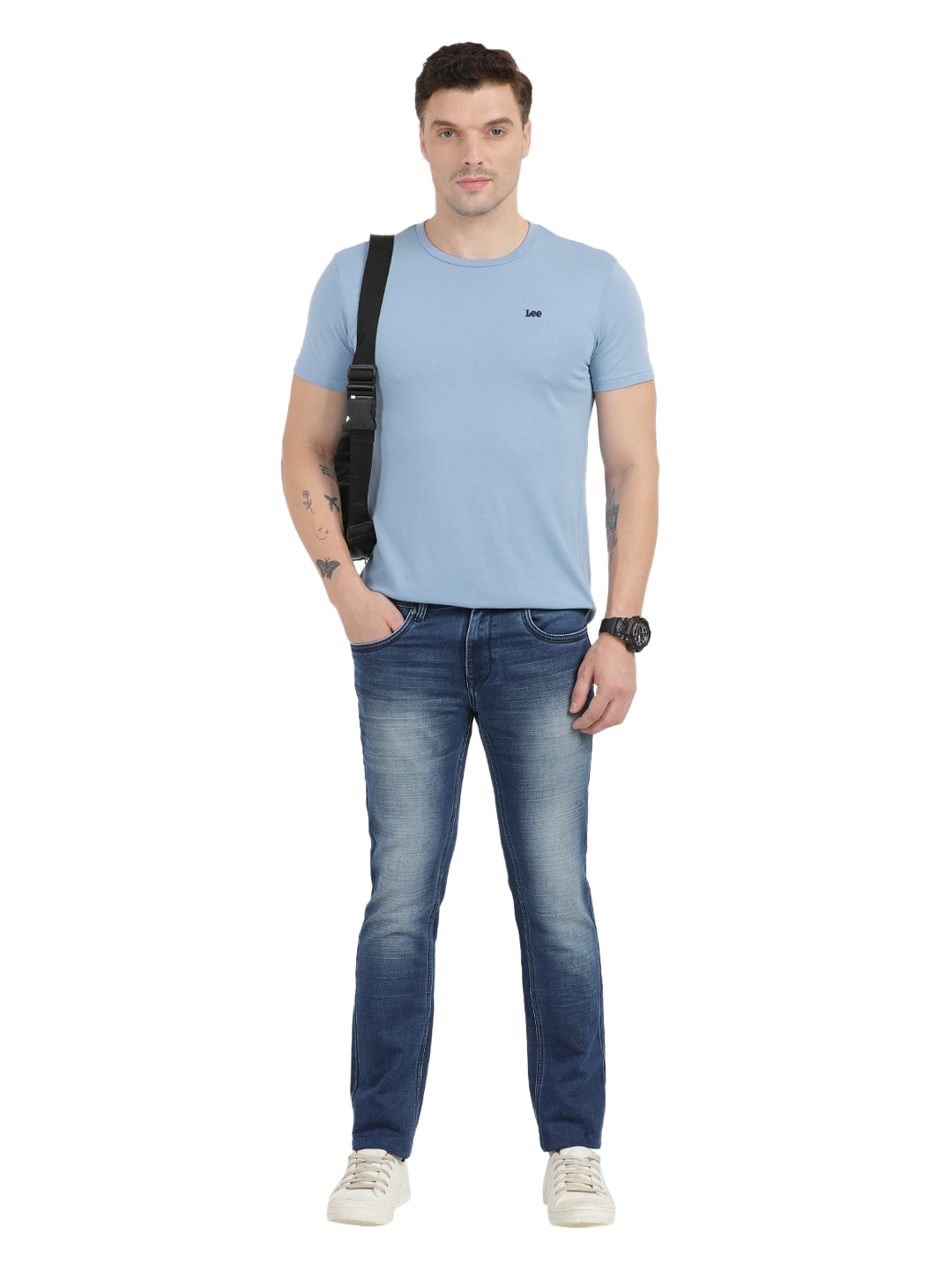 Admiral Blue Faded Skinny Fit Jeans