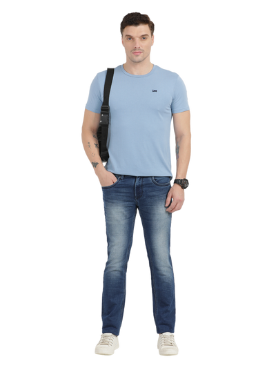 Admiral Blue Faded Skinny Fit Jeans