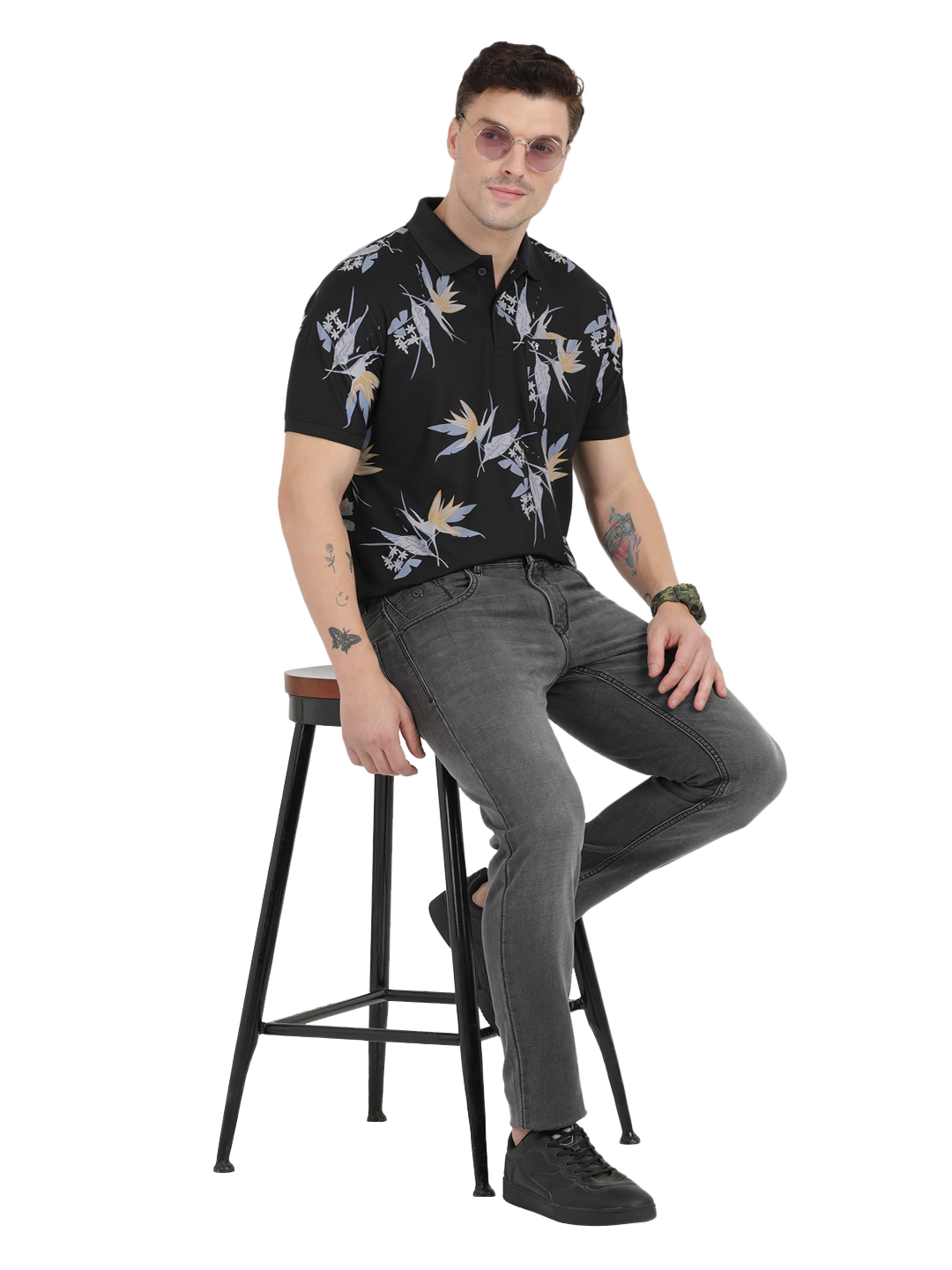 Light Black Faded Skinny Fit Jeans