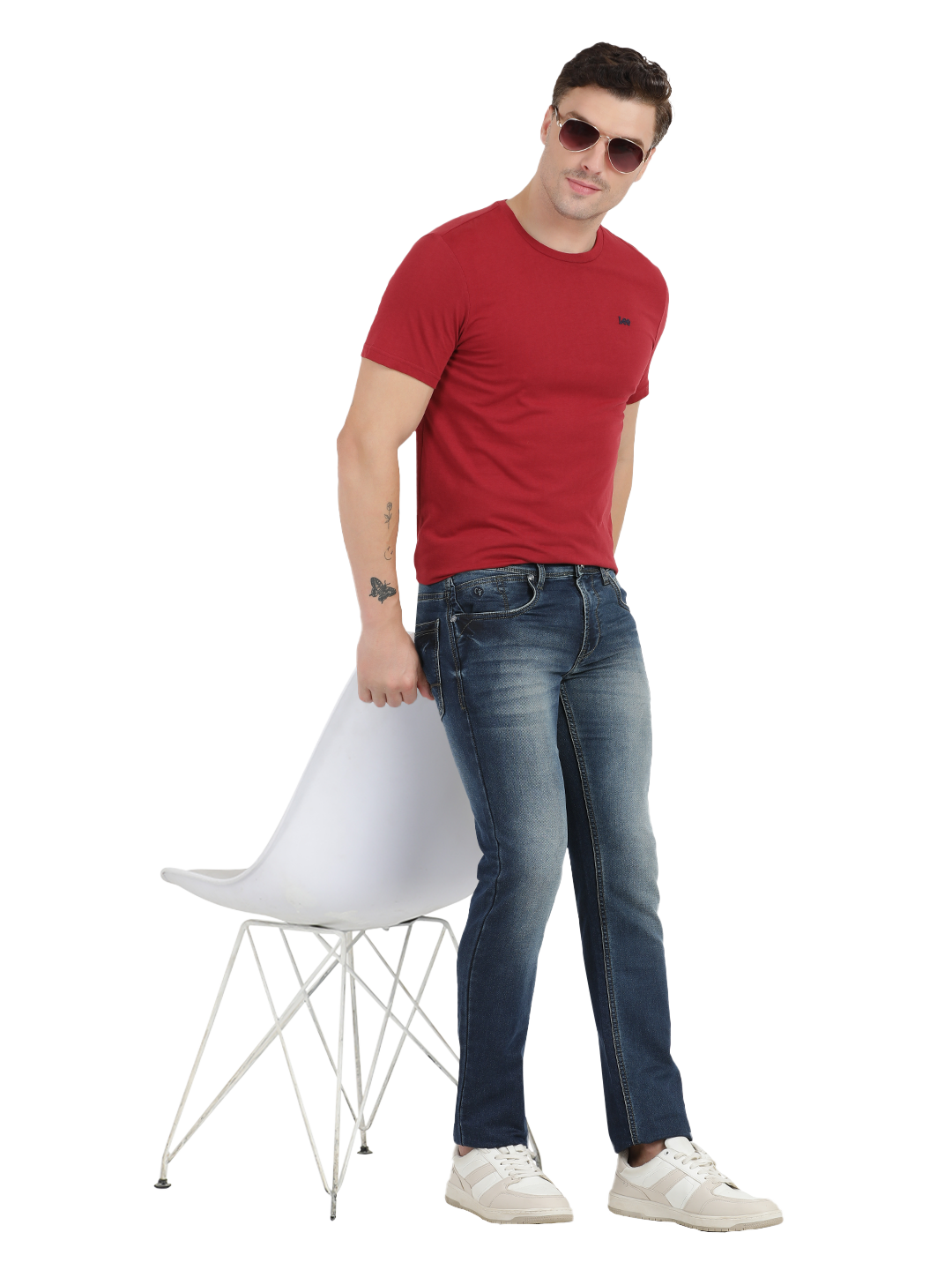 Indigo Blue Faded Skinny Fit Jeans