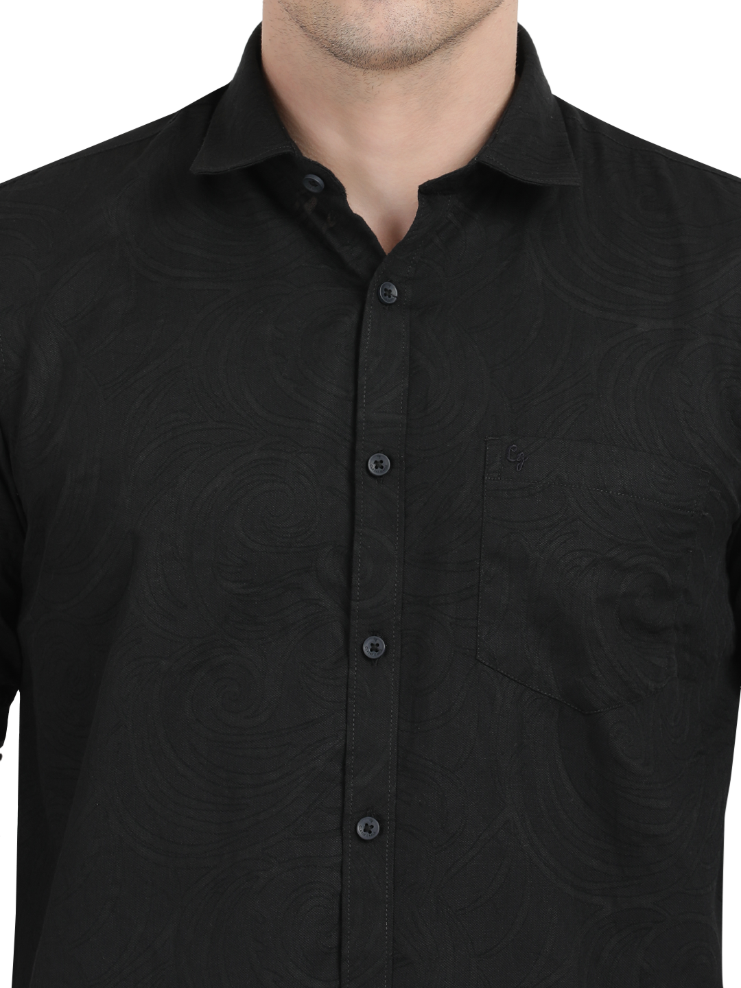 Black Printed Casual Shirt