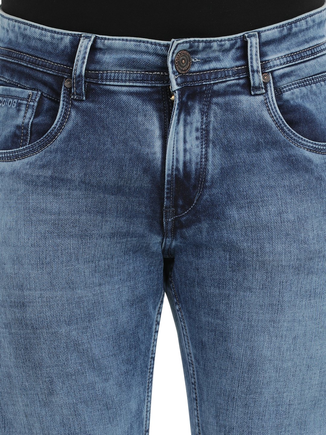 Aqua Blue Faded Skinny Fit Jeans