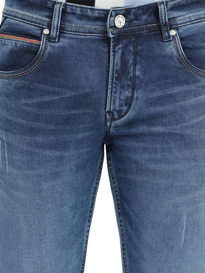 Steel Blue Faded Skinny Fit Jeans