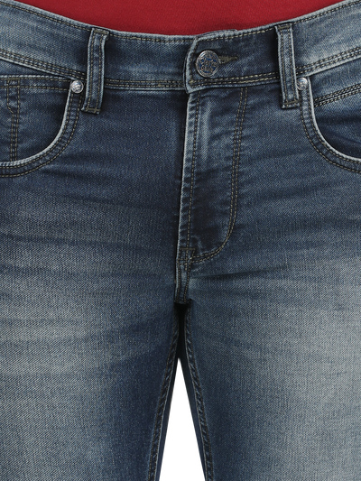 Indigo Blue Faded Skinny Fit Jeans