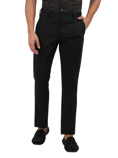 Black Custom Fit Trousers