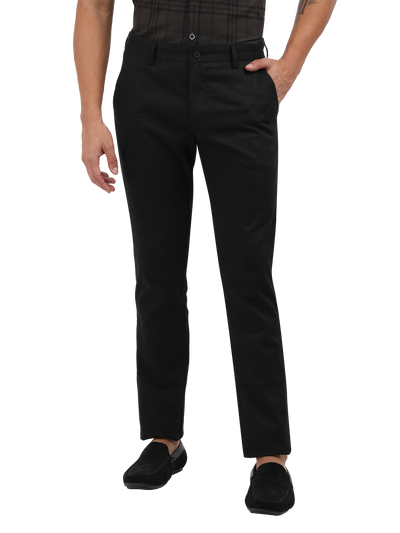 Black Custom Fit Trousers