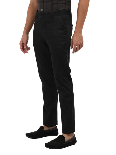 Black Custom Fit Trousers