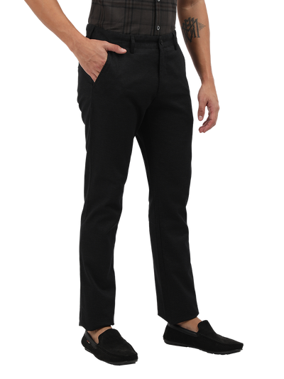 Black Custom Fit Trousers