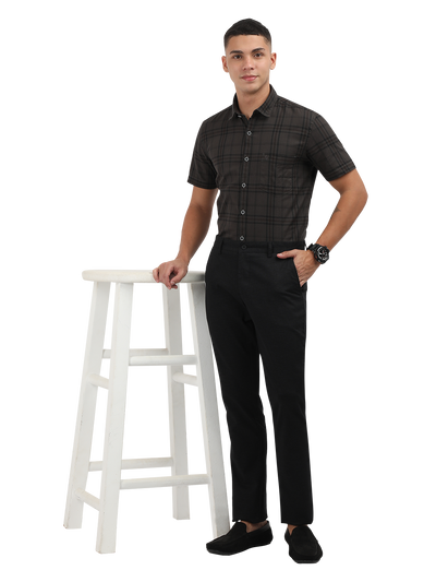 Black Custom Fit Trousers