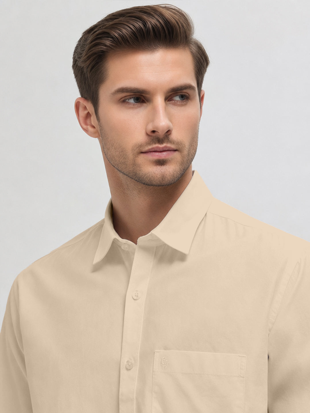 Dune Cream Plain Casual Shirt