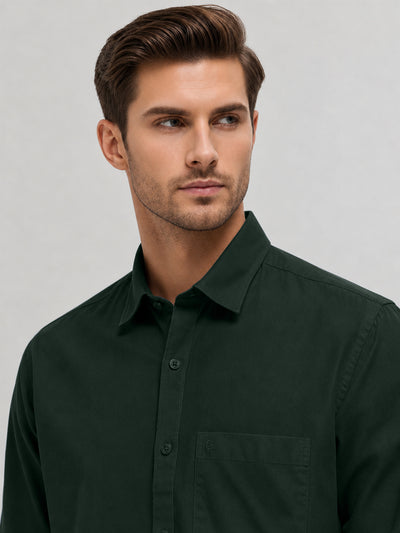 Mint Emerald Plain Casual Shirt