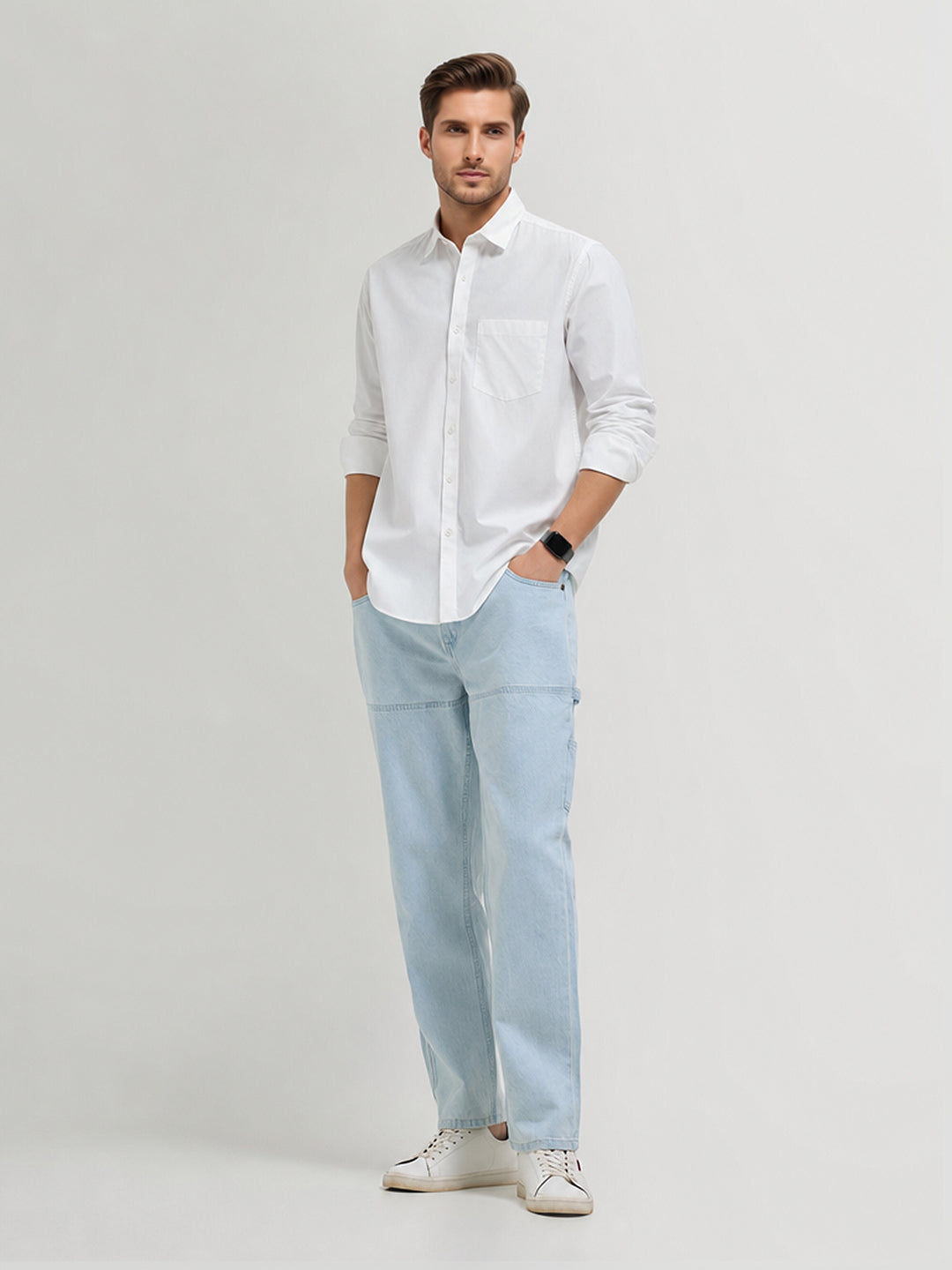White Plain Casual Shirt