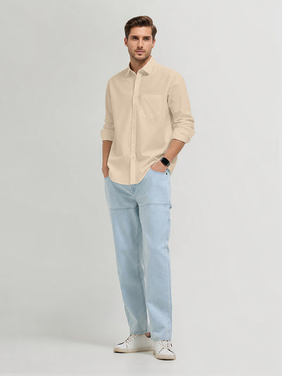Dune Cream Plain Casual Shirt