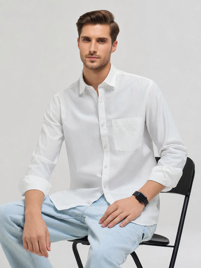 White Plain Casual Shirt