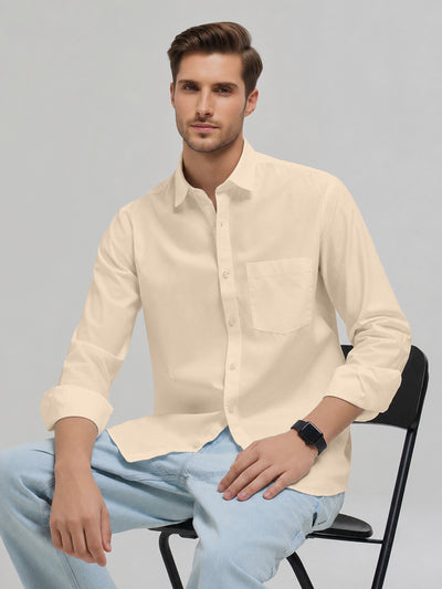 Dune Cream Plain Casual Shirt